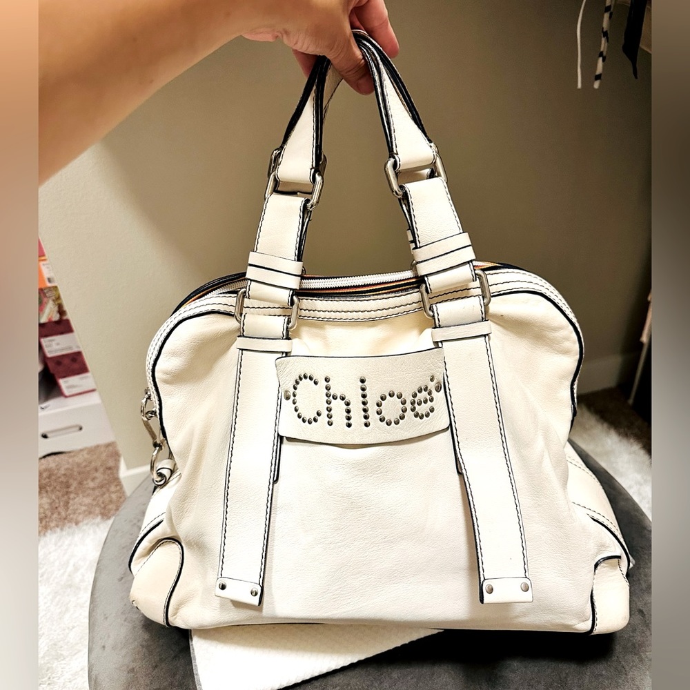 Chloe Studded Patsy Leather Tote